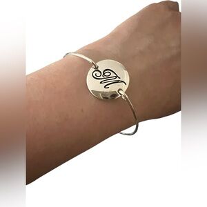 BANSRI Bangle Bracelet with “M” Charm